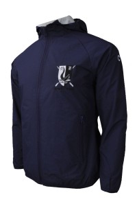 J703  設計繡花logo風褸  供應連帽拉鏈風褸  大學划艇隊褸 隊衫 Varsity jacket 大量訂造修身風褸  風褸製造商